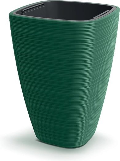 Cache-pot Vena Square 29 cm vert foncé
