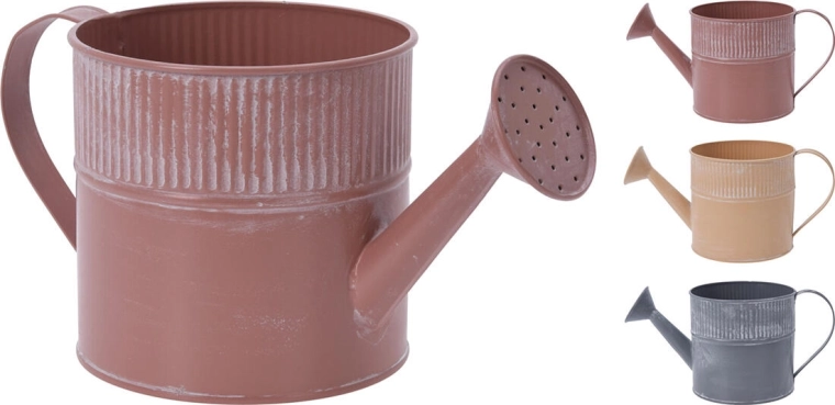 Cache-pot décoratif arrosoir, métal, 13 × 12 cm
