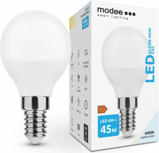 Ampoule LED Modee Lighting Globe Mini G45 6 W E14 blanc froid