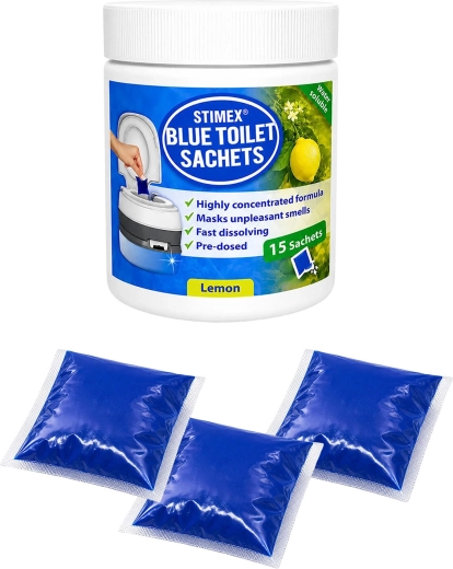Sachets pour toilettes chimiques parfum citron 20 g - 15 pièces