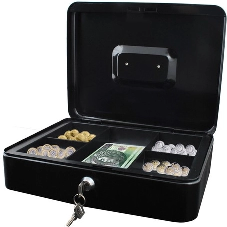Compartiments bien organisés pour pièces et billets
