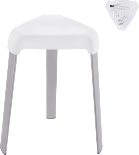 Tabouret en plastique et aluminium