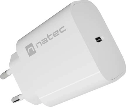 Natec Ribera chargeur secteur USB‑C 20 W blanc