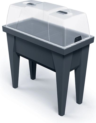Mini-serre avec couvercle en polycarbonate 79 cm, anthracite