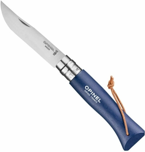 Opinel N°08 Trekking couteau de poche bleu foncé, bois de hêtre 8,5 cm