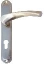 Ferrure de porte ATENA avec cylindre 72, nickel mat