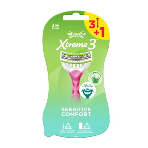 Wilkinson Xtreme3 Sensitive Comfort rasoir jetable pour femmes 3+1