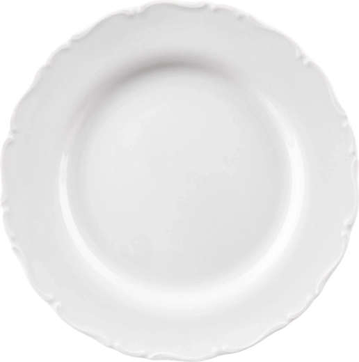 Assiette plate en porcelaine MONA avec bord 24,5 cm