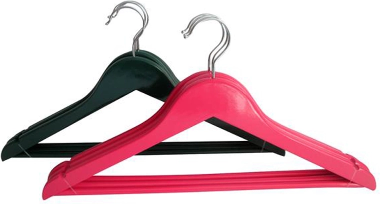 Cintres en bois pour vêtements, lot de 3, 44,5 × 23 cm, assortiment de couleurs