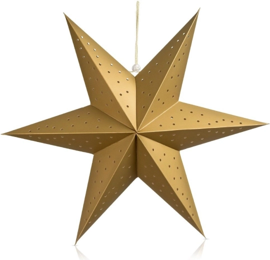 Étoile décorative ajourée en papier Vilde dorée 45 cm