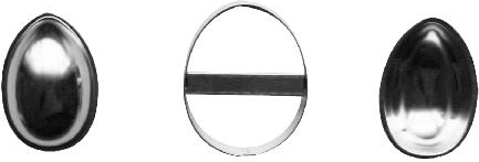 Ensemble d’emporte-pièces pour œufs de Pâques en pain d’épices 3D 70 mm, 7 pièces