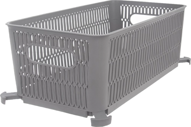 Panier de rangement en plastique (UH) Nesta empilable gris 29 × 16,5 × 11,5 cm