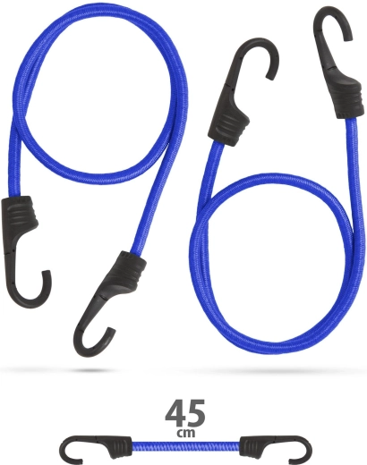 Kit de sandows d’arrimage bleus de 45 cm, 2 pièces