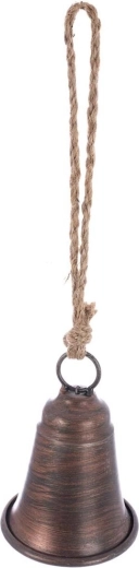 Clochette métallique suspendue marron 8 cm