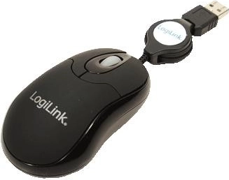 LogiLink Mini souris USB avec câble rétractable