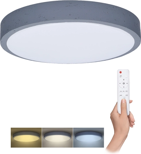 Luminaire LED de plafond et mural Solight Grey avec télécommande, dimmable, 49 cm