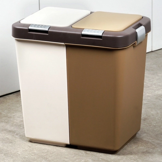 Deux compartiments séparés pour un tri facile