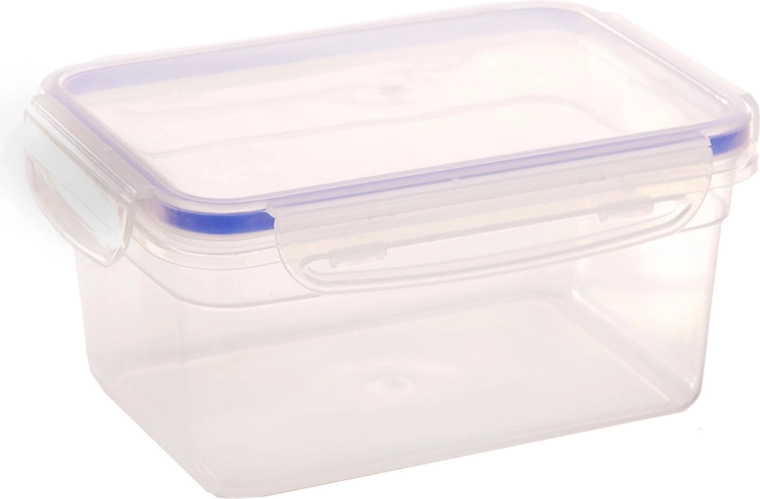 Boîte alimentaire rectangulaire en plastique Cadenza 1,1 l avec fermetures à clips