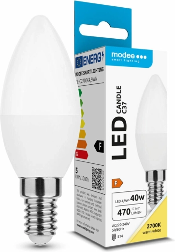 Ampoule LED Modee en forme de bougie E14 4,9 W blanc chaud