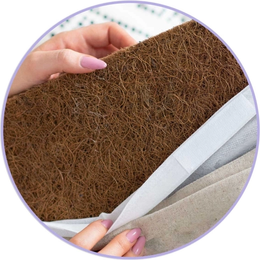 Fibre de coco naturelle et housses respirantes