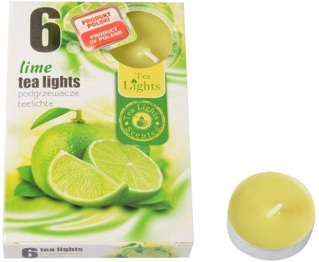 Bougie chauffe-plat parfumée Citron vert 6 pcs
