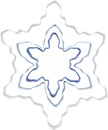 Lot d’emporte-pièces en acier inoxydable flocon de neige – 3 pcs