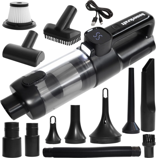 Aspirateur à main sans fil pour voiture avec souffleur Bauerkraft et filtre HEPA supplémentaire