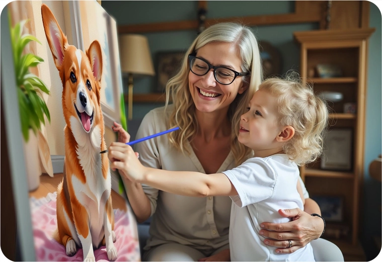 Trois pinceaux pour chaque détail