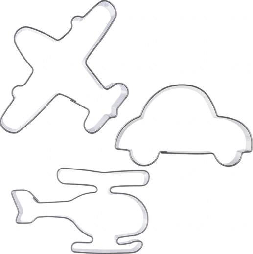 Emporte-pièces en acier pour biscuits, moyens de transport Orion - 3 pièces