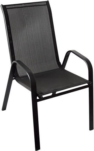 Chaises confortables et empilables en textilène