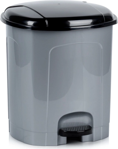 Poubelle à pédale en plastique 11,5 l – grise