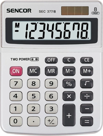 Calculatrice de bureau Sencor à double alimentation
