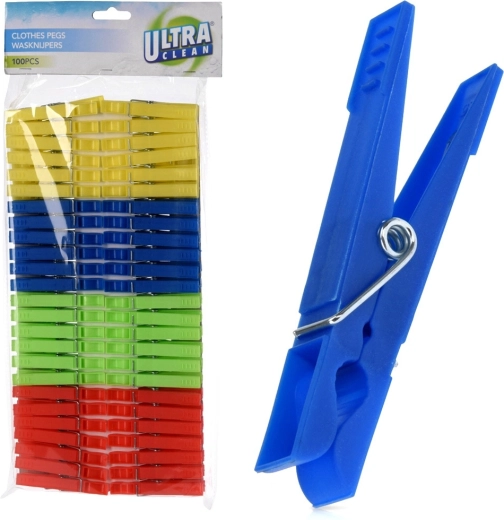 Pinces à linge en plastique Ultra Clean 100 pièces