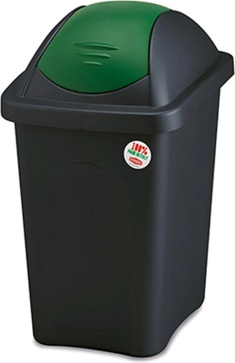 Poubelle basculante Multipat 30 l – Noir et vert