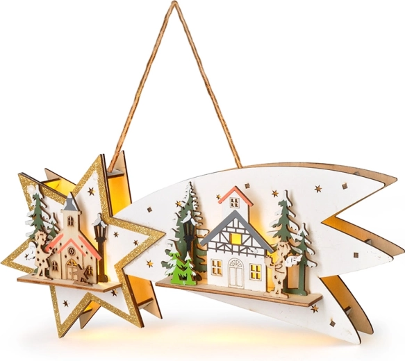 Décoration en bois avec suspension facile