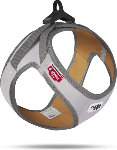 Harnais réfléchissant lumineux Curli pour chiens Glow reflective gray 3XS (1,5–3 kg)