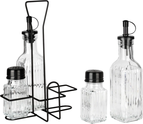 Salière et poivrière en verre avec distribution contrôlée