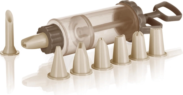 Poche à piston pour pâtisserie Culinaria, 20 cm, 8 embouts