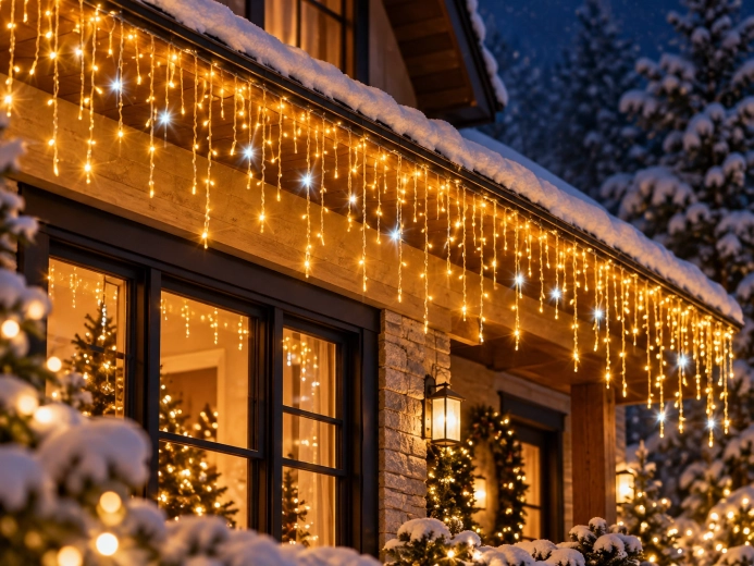 Lumière chaude avec effet flash blanc froid