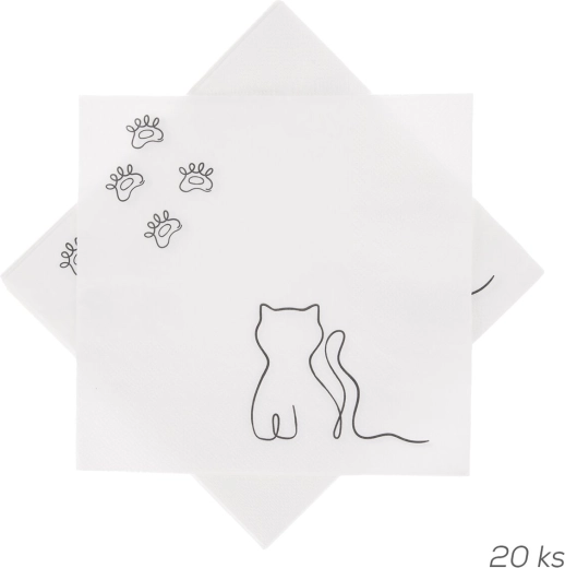 Serviettes en papier MICKA 33 × 33 cm, 20 pcs