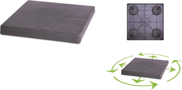 Support roulant pour pots de fleurs 39 cm anthracite