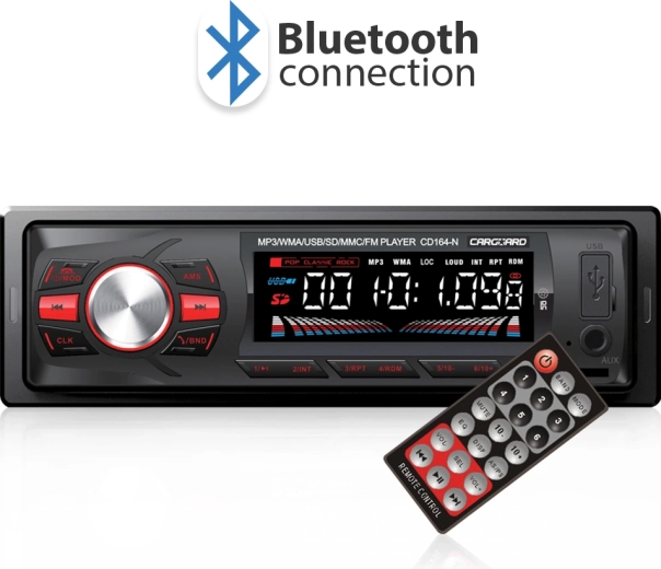 Autoradio 1 DIN avec Bluetooth, tuner FM, USB et lecteur de cartes SD