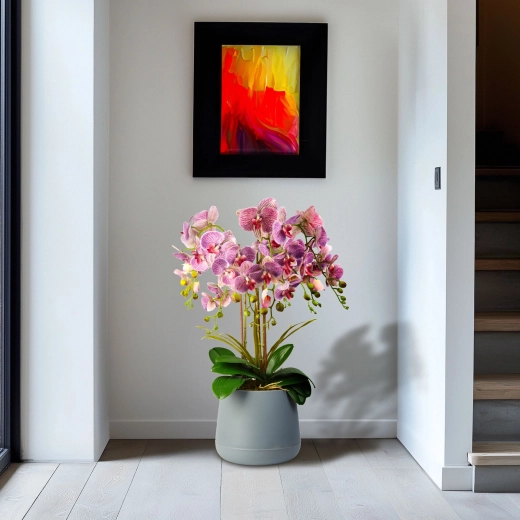 Décoration murale orchidée violette, 83 cm