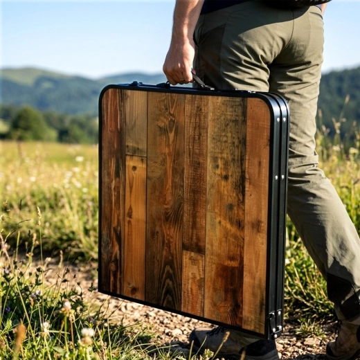 Pliage en valisette pour un transport facile