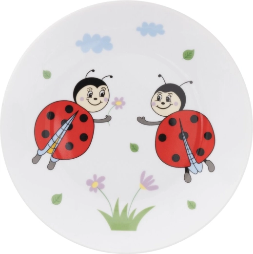 Assiette enfant plate compartimentée Coccinelle 21 cm