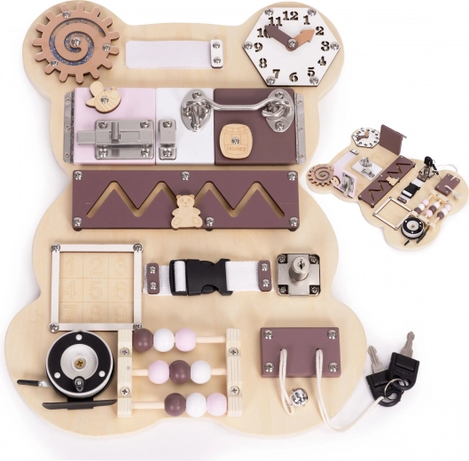 Planche sensorielle en bois ours 12 éléments ECOTOYS