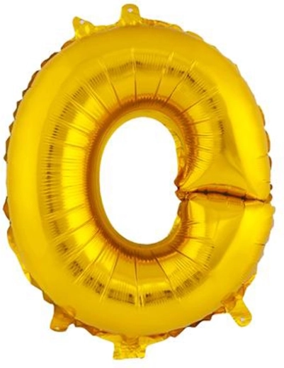 Ballon en aluminium TORO lettre O 30 cm – or