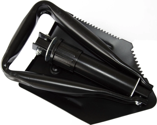 Pelle militaire pliante avec houe