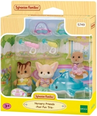 Sylvanian Families Plaisirs à la piscine – trio de bébés avec accessoires