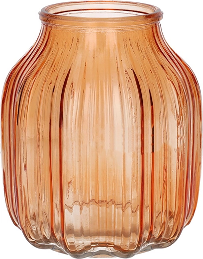 Vase Suko orange transparente 16 cm